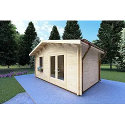 Casetta in legno EMILY 5x3 44mm, fronte lato destro