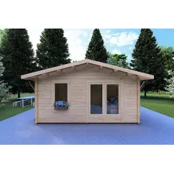 Casetta in legno EMILY 5x3 44mm, vista frontale
