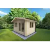 Casa in legno da giardino LELLA 4x3 44mm, fronte lato destro