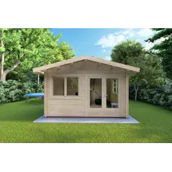 Casa in legno da giardino LELLA 4x3 44mm, vista frontale