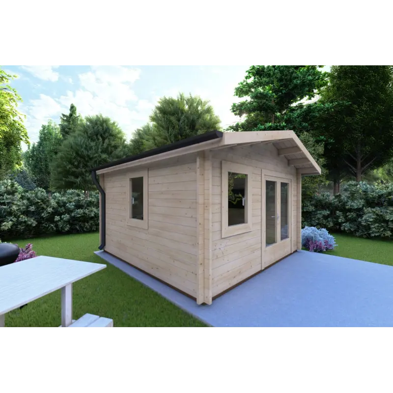 Casa in legno da giardino LELLA 4x3 44mm, lato sinistro