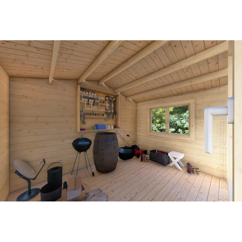 Casa in legno da giardino LELLA 4x3 44mm, interno