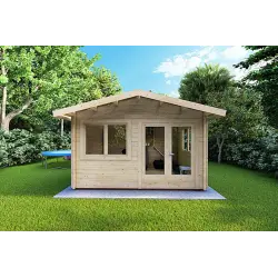 Casetta in legno LELLA 4x4 44mm, vista frontale