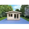 Casa in legno da giardino LELLA 4x6 44mm, vista frontale
