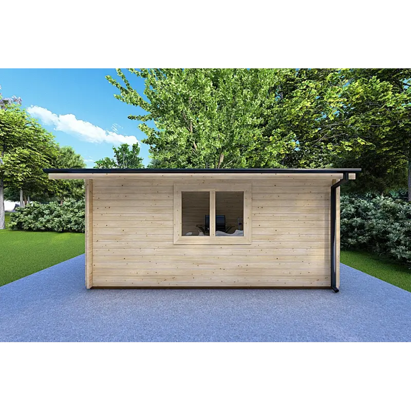 Casa in legno da giardino LELLA 4x6 44mm, lato destro