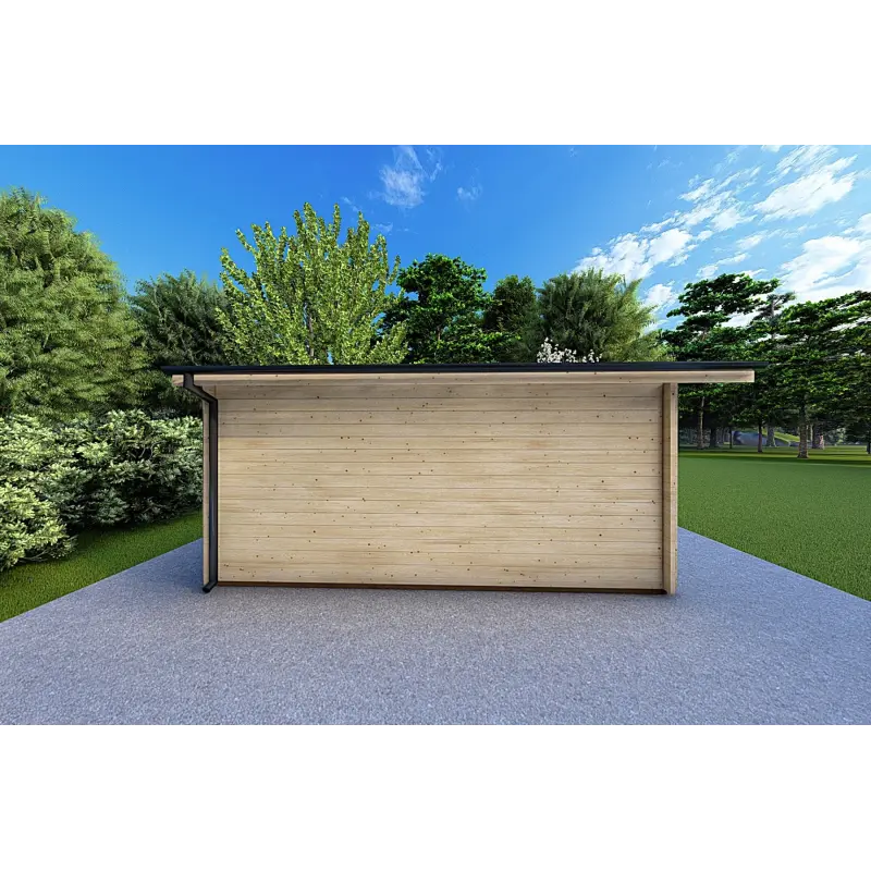 Casa in legno da giardino LELLA 4x6 44mm, lato sinistro