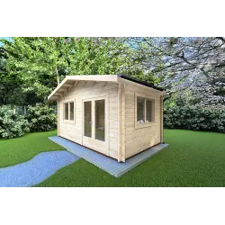 Casetta da giardino LELLA 5x4 44mm, fronte lato destro
