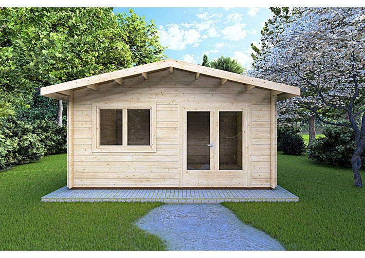 Casetta da giardino LELLA 5x4 44mm, vista frontale
