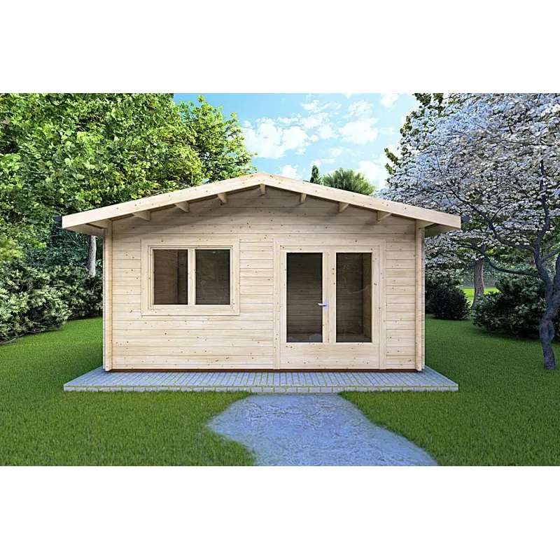 Casetta da giardino LELLA 5x4 44mm, vista frontale