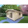 Casa in legno da giardino LELLA 5x6 44mm, fronte lato destro
