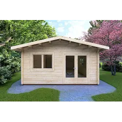 Casa in legno da giardino LELLA 5x6 44mm, vista frontale