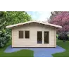Casa in legno da giardino LELLA 5x6 44mm, vista frontale