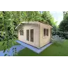 Casetta in legno LELLA 6x3 44mm, fronte lato destro