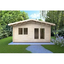 Casetta in legno LELLA 6x3 44mm, vista frontale