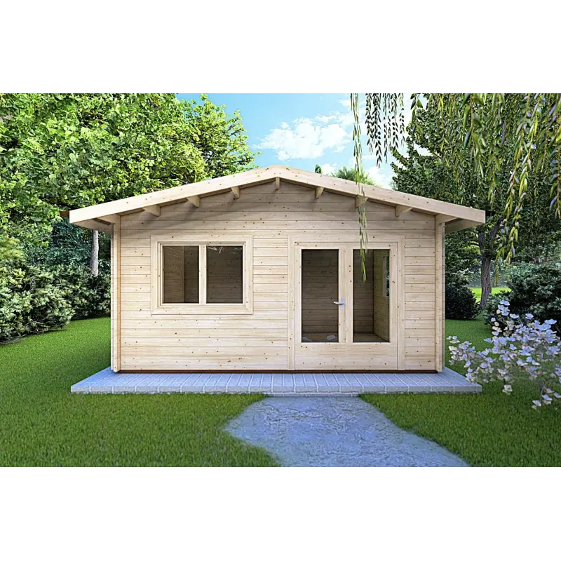 Casetta in legno LELLA 6x3 44mm, vista frontale