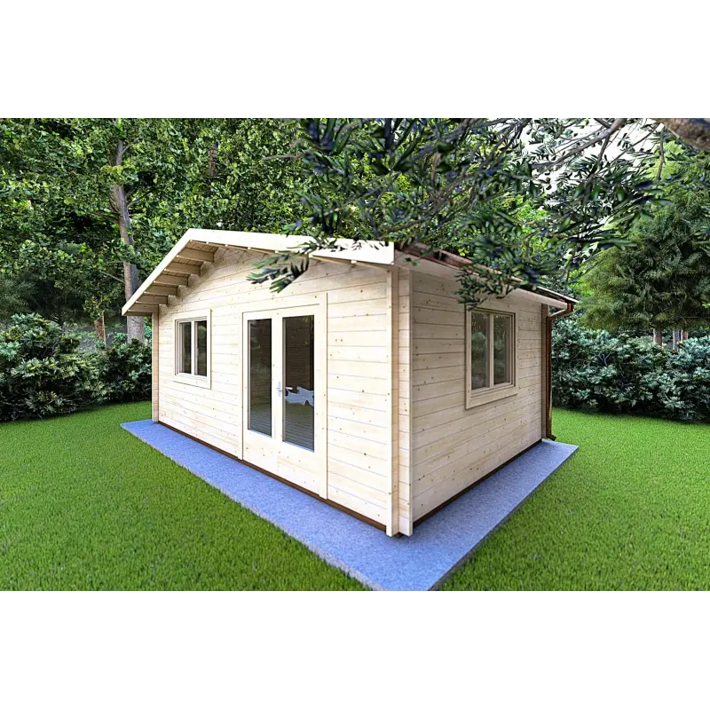 Casetta in legno LELLA 6x5 44mm, fronte lato destro