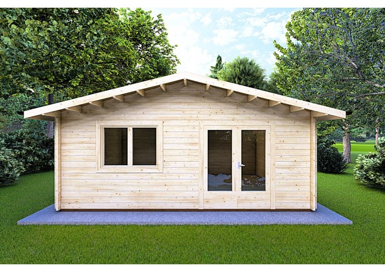 Casetta in legno  LELLA 6x5 44mm, vista frontale