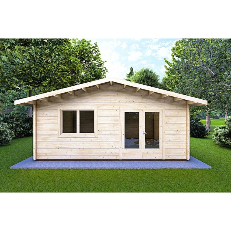 Casetta in legno  LELLA 6x5 44mm, vista frontale