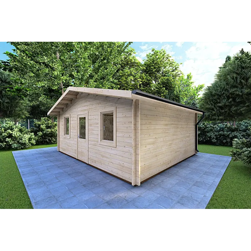 Casetta in legno CHIARA 6x4 44mm, fronte lato destro