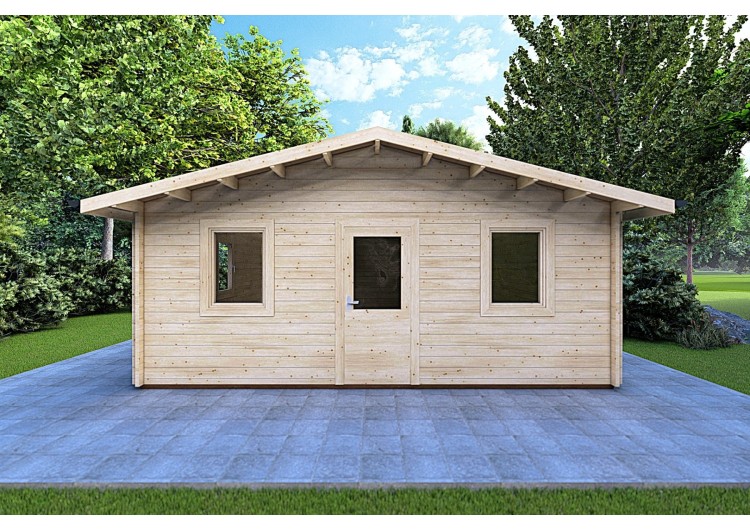 Casetta in legno CHIARA 6x4 44mm, vista frontale
