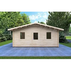 Casetta in legno CHIARA 6x4 44mm, vista frontale