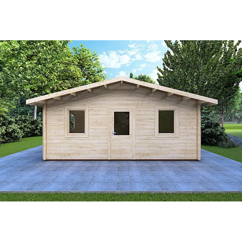 Casetta in legno CHIARA 6x4 44mm, vista frontale