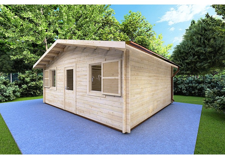 Casetta in legno CHIARA 6x5 44mm, fronte lato destro