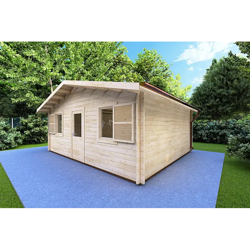 Casetta in legno CHIARA 6x5 44mm, fronte lato destro