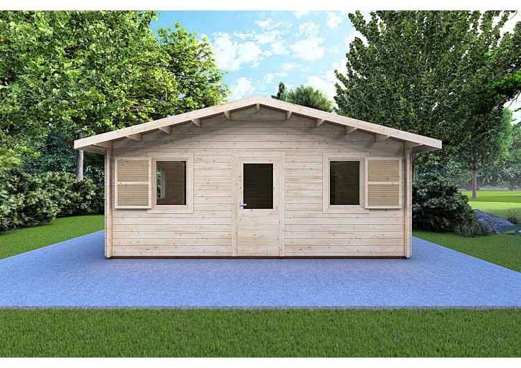 Casetta in legno CHIARA 6x5 44mm, vista frontale