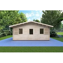 Casetta in legno CHIARA 6x5 44mm, vista frontale