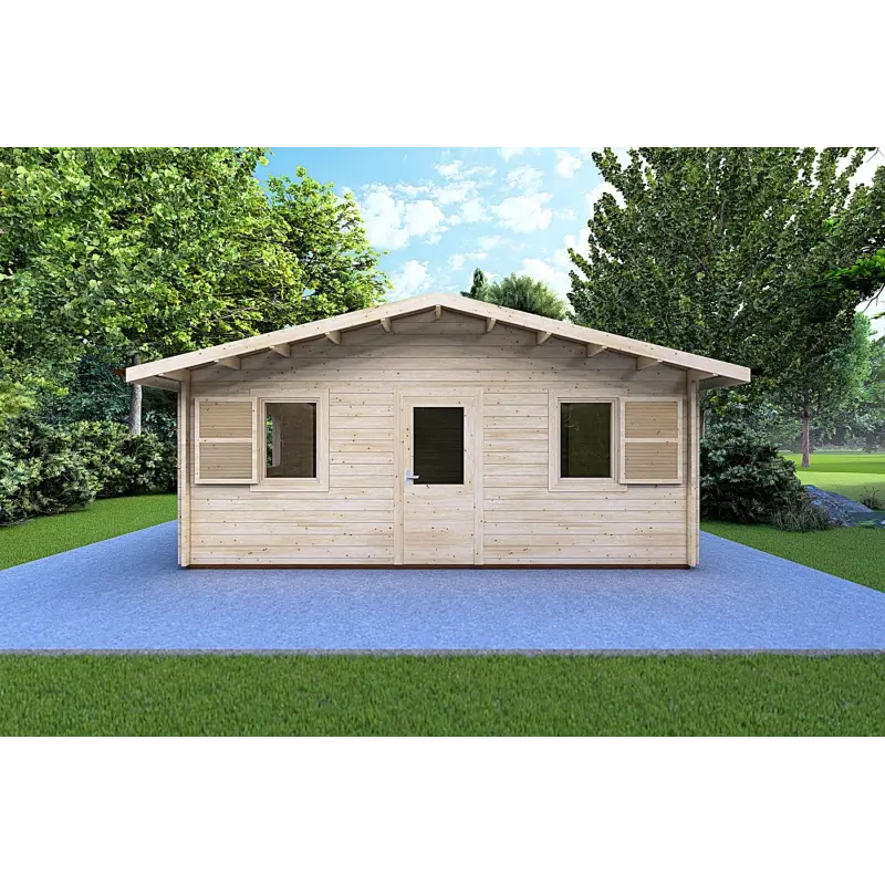 Casetta in legno CHIARA 6x5 44mm, vista frontale