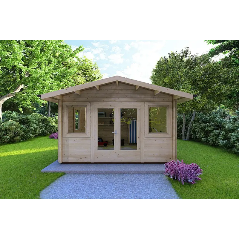 Casetta da giardino ARIZONA 4x3 44mm, vista frontale