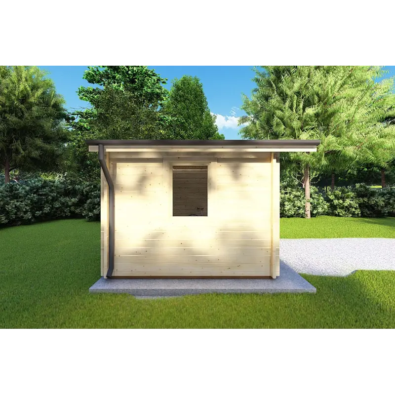 Casetta da giardino ARIZONA 4x3 44mm, lato sinistro