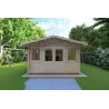 Casa in legno da giardino ARIZONA 4x4 44mm, vista frontale