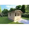 Casa in legno da giardino ARIZONA 4x4 44mm, fronte lato sinistro