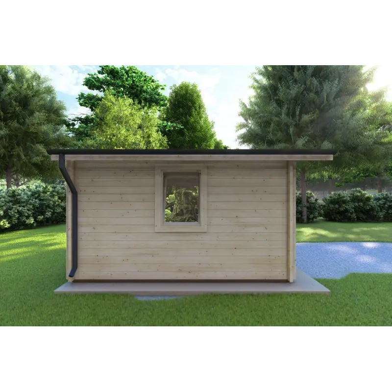 Casa in legno da giardino ARIZONA 4x4 44mm, lato sinistro
