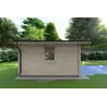 Casa in legno da giardino ARIZONA 4x4 44mm, lato sinistro
