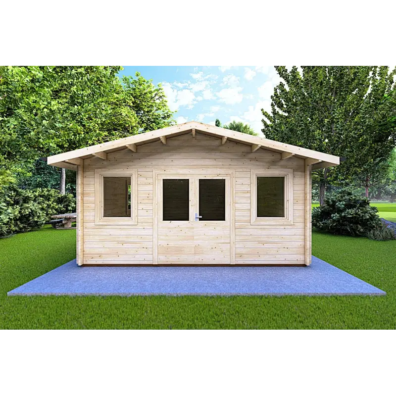 Casetta da giardino ARIZONA 5x6 44mm, vista frontale