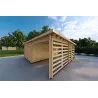 Garage di legno tettoia 6x6 44mm, fronte lato destro