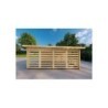 Garage di legno tettoia 6x6 44mm, lato destro