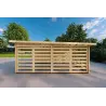 Garage di legno tettoia 6x6 44mm, lato destro