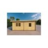 Garage di legno tettoia 6x6 44mm, lato sinistro