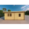 Garage di legno tettoia 6x6 44mm, lato sinistro