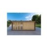 Garage di legno tettoia 6x6 44mm, retro