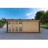 Garage di legno tettoia 6x6 44mm, retro