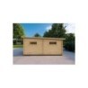 Garage di legno TRE POSTI 9x6 44mm, lato destro