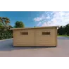 Garage di legno TRE POSTI 9x6 44mm, lato sinistro