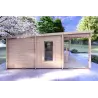 Casa di legno con portico ALICE 7x6.4 44mm, lato sinistro