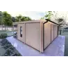 Casa di legno con portico ALICE 7x6.4 44mm, retro
