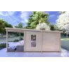 Casa di legno con portico ALICE 7x6.4 44mm, lato destro